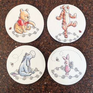 Disney Winnie the Pooh Set of Four Assorted Coasters